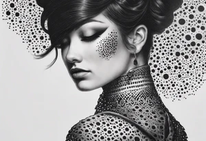 ripped lace over armor tattoo idea