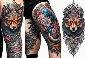 Full leg tattoo sleeve tattoo idea