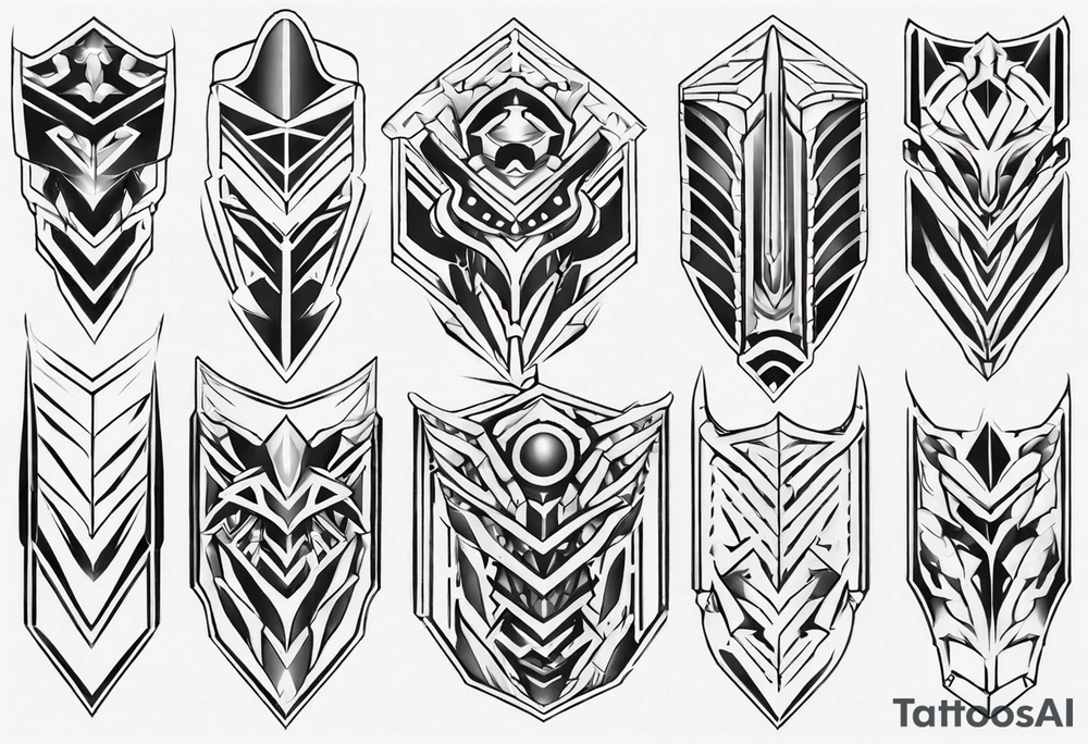 Leg armor tattoo idea