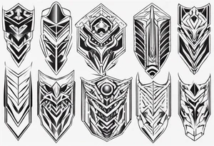 Leg armor tattoo idea