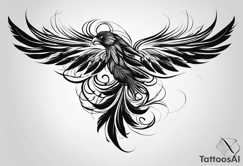 feather falling tattoo idea