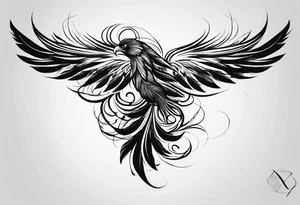 feather falling tattoo idea
