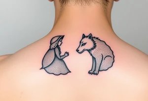 Little red riding hood and the big bad wolf tattoo idea