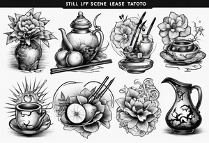 Still life scene tattoo idea