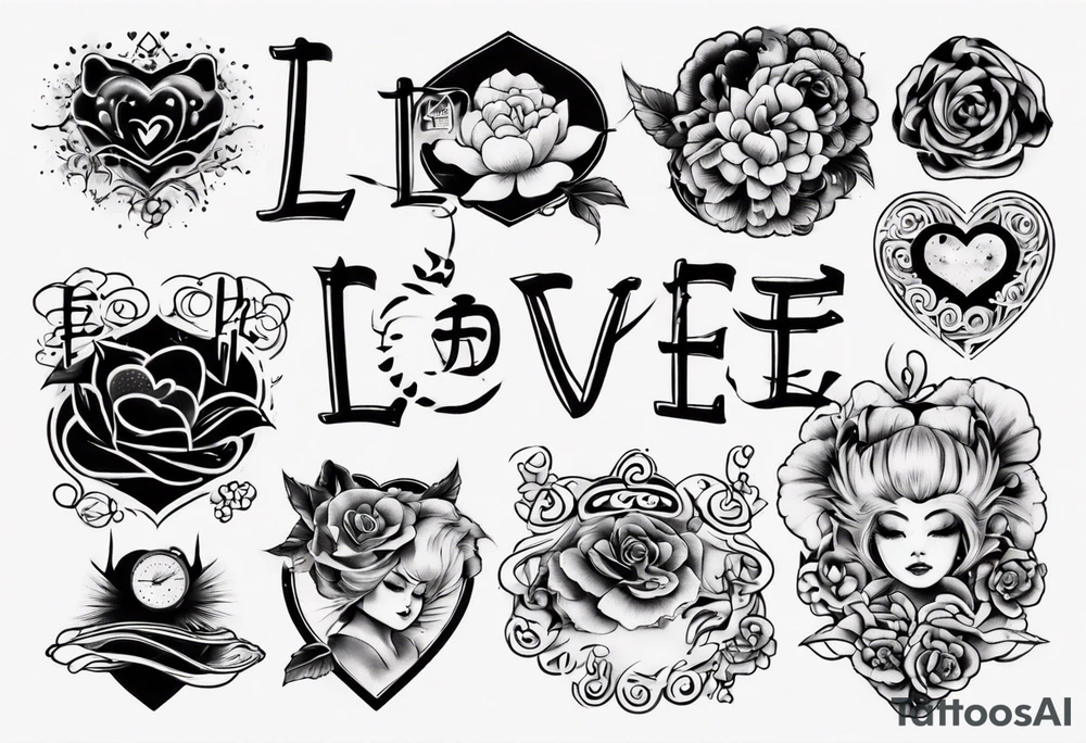 love bed tattoo idea