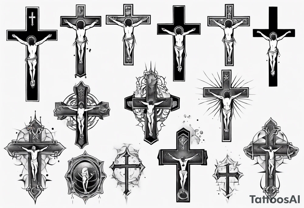 Crucifix tattoo idea