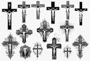 Crucifix tattoo idea