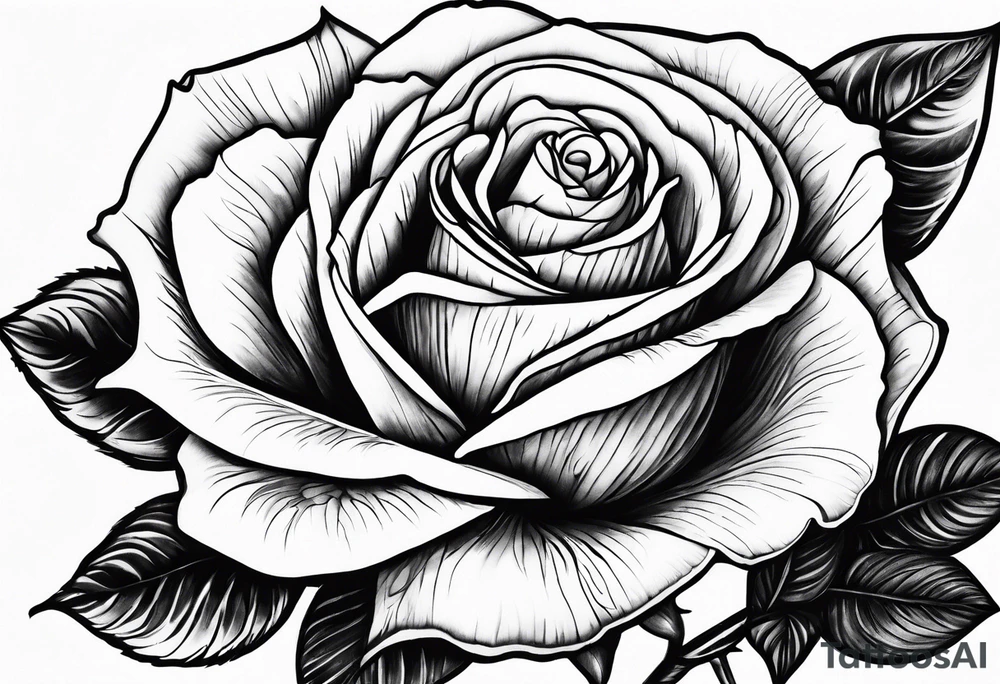 Sexy rose tattoo idea