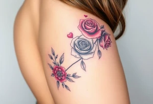 Im a twinky male and want a pretty tattoo on my side down on my booty. I like roses, kisses, and hearts, and kink tattoo idea