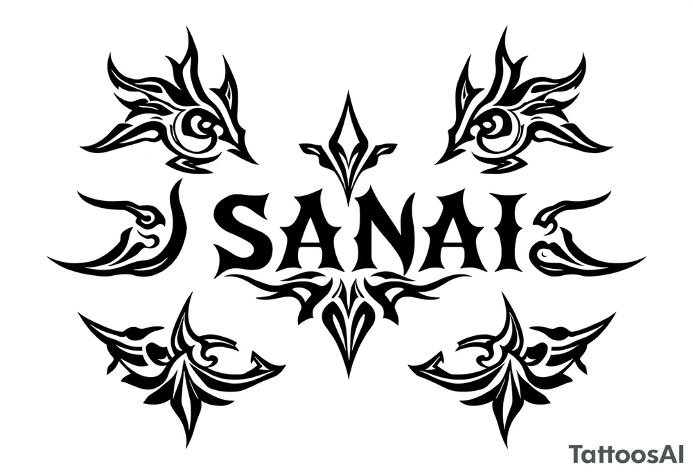 Sanai name tattoo tattoo idea