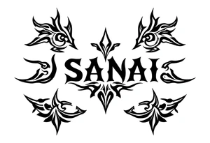 Sanai name tattoo tattoo idea