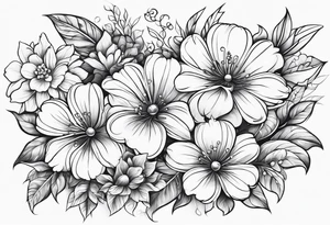 Flowers and fairies tattoo idea