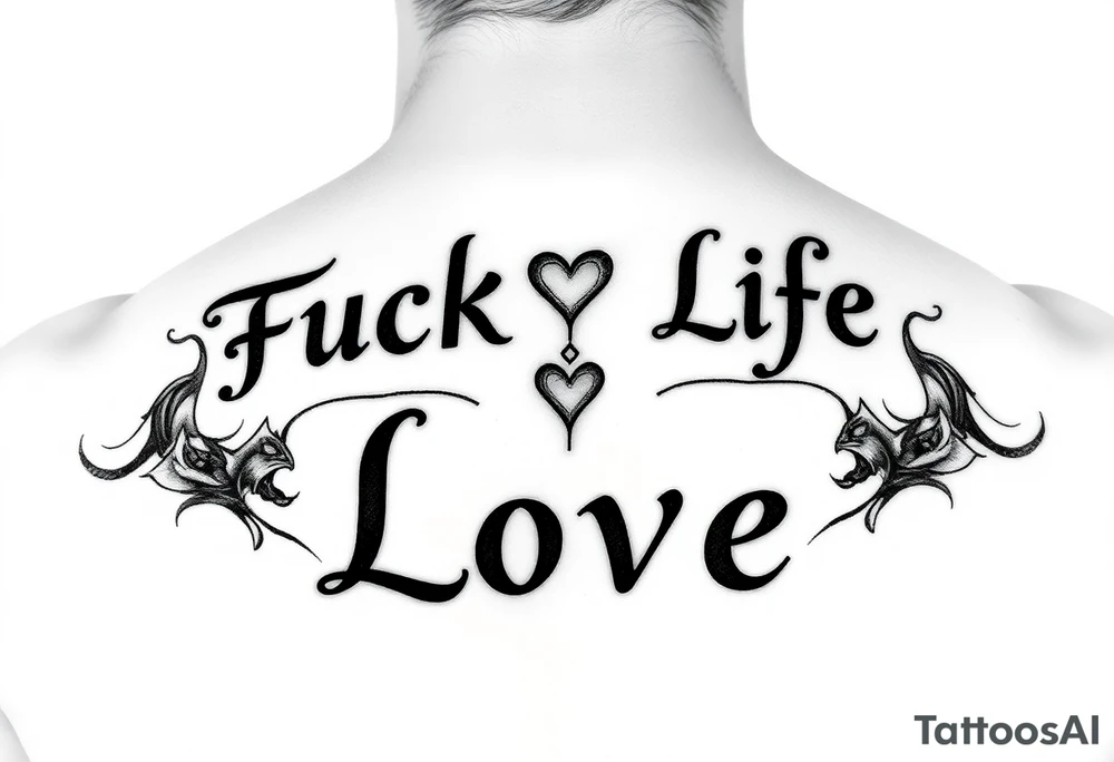 Fuck life fuck love tattoo idea