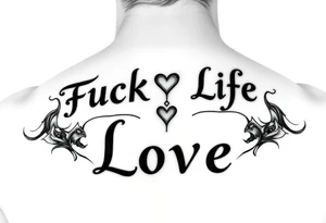 Fuck life fuck love tattoo idea