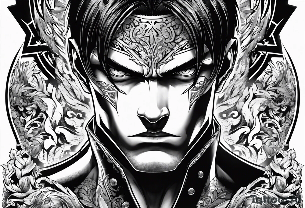 eren yeager half titan half human tattoo idea