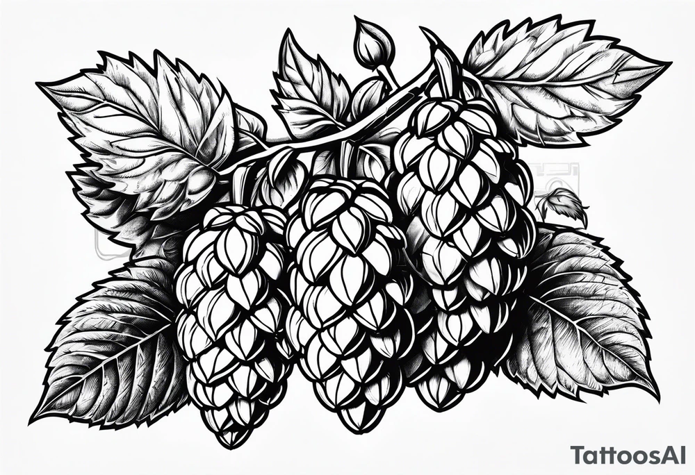 traditional hops tattoo idea