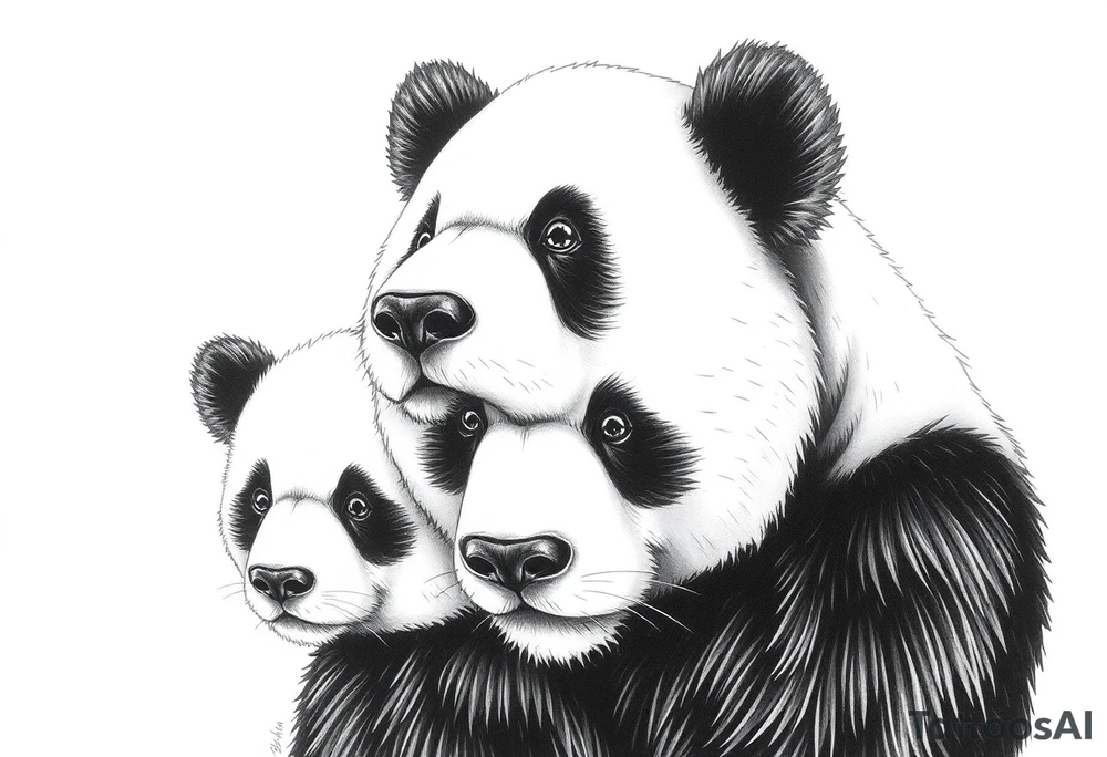 panda familia tattoo idea