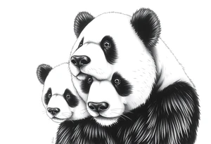 panda familia tattoo idea