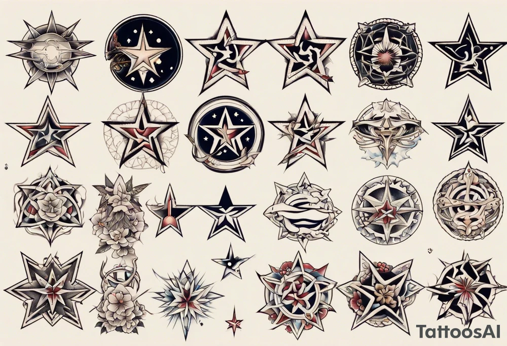 traditional Star tattoo tattoo idea