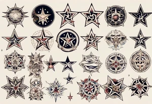 traditional Star tattoo tattoo idea