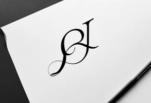 J and R initials lowercase in a nice font tattoo idea