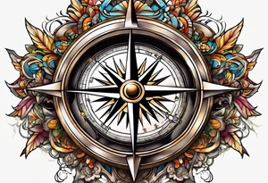 Broken compass tattoo idea