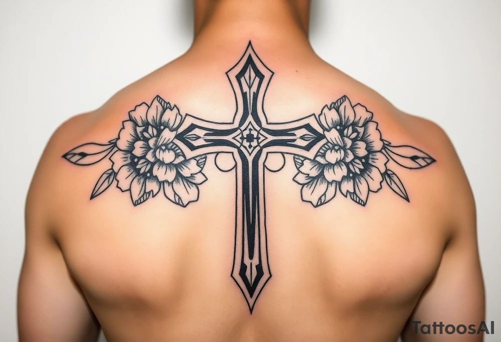 cross Polynesian tattoo idea