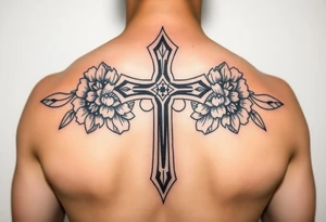 cross Polynesian tattoo idea