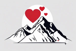 mount everest number 7 and kass with heart tattoo idea