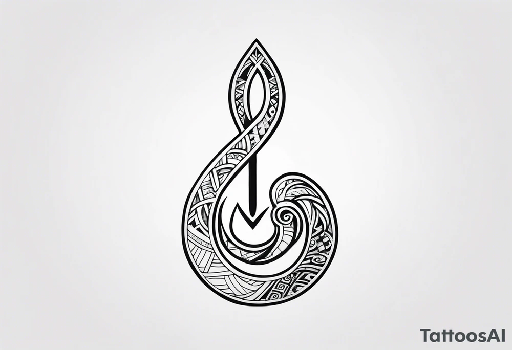 Polynesian hook tattoo tattoo idea