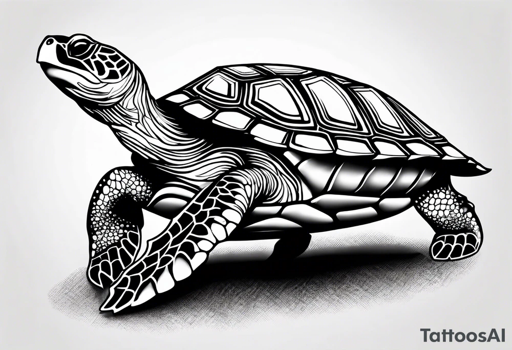 small tribal sea turtle
 tattoo tattoo idea