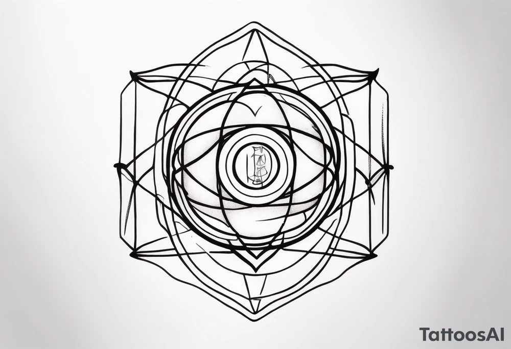 small minimalistic quantum field tattoo idea