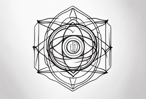 small minimalistic quantum field tattoo idea