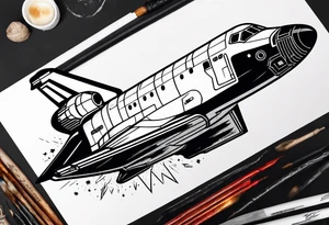 space shuttle launching to space tattoo idea