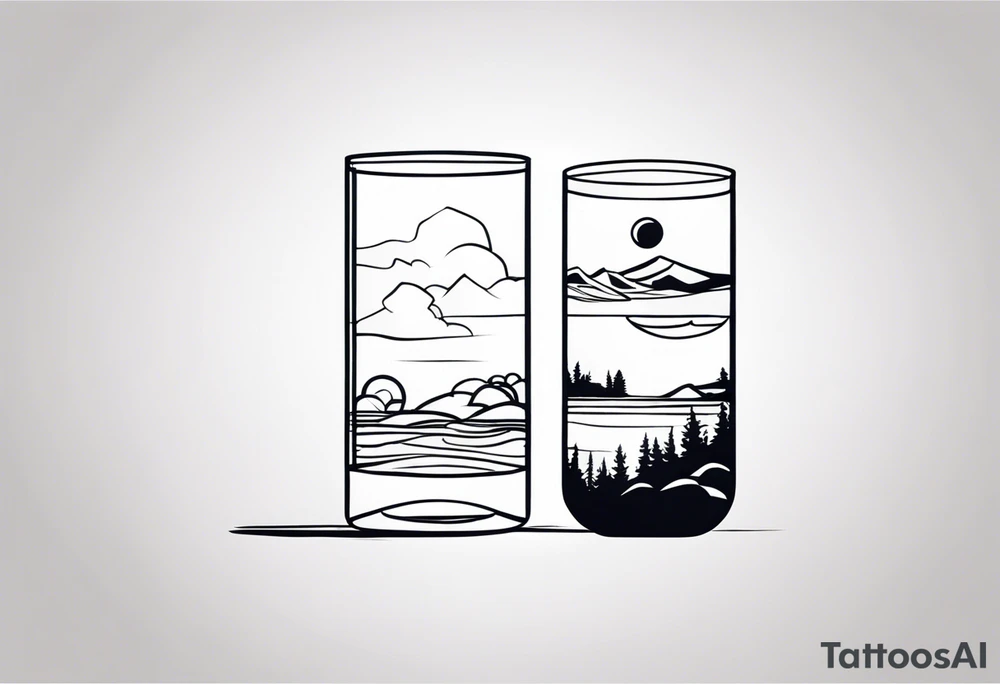 focus on glass half full tattoo idea