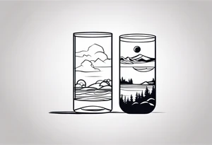 focus on glass half full tattoo idea