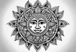 Taino Tribal sun tattoo idea
