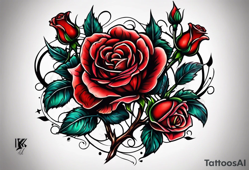 Every rose has its thorns tattoo idea