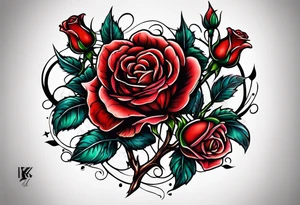 Every rose has its thorns tattoo idea