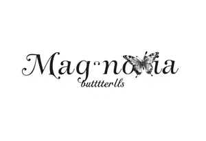 Magnolia flower, butterfly tattoo idea