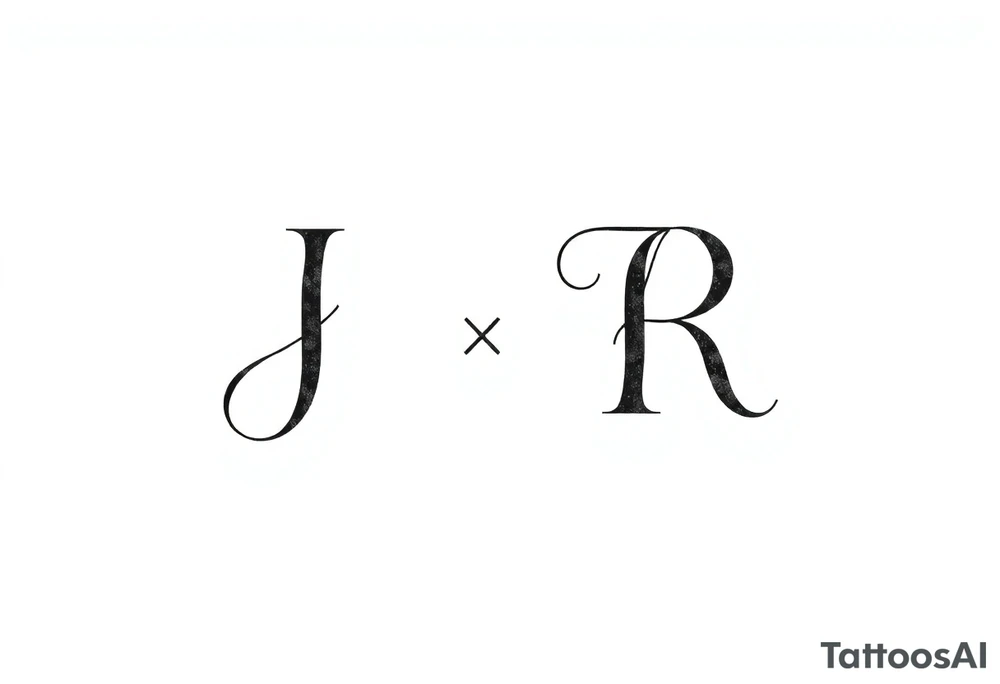 Letters J and R tattoo idea