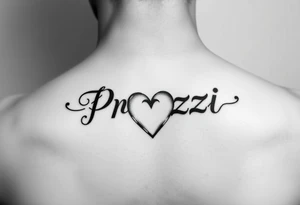 The name prezzi with heart tattoo idea