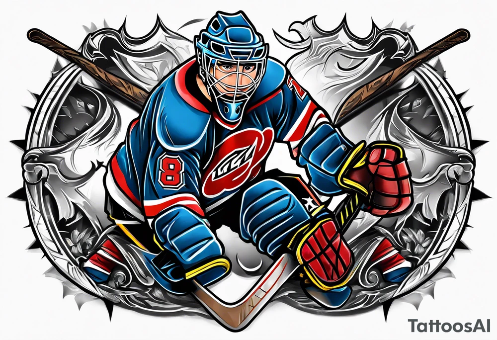 hockey tattoo tattoo idea