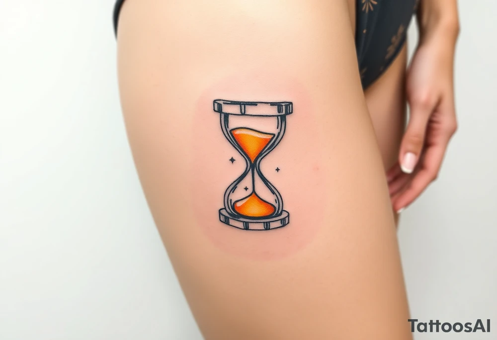 Wood hourglass tattoo idea