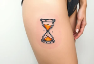 Wood hourglass tattoo idea