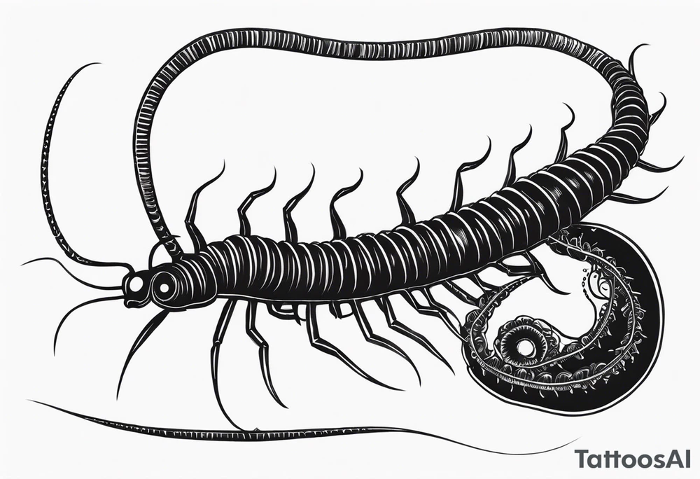 Long legs centipede tattoo idea
