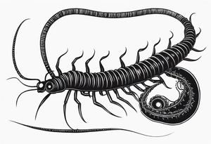 Long legs centipede tattoo idea
