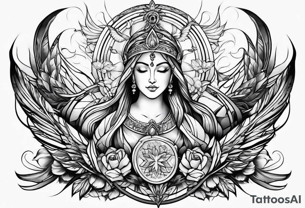 Religious faith mercy tattoo idea