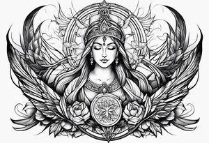 Religious faith mercy tattoo idea