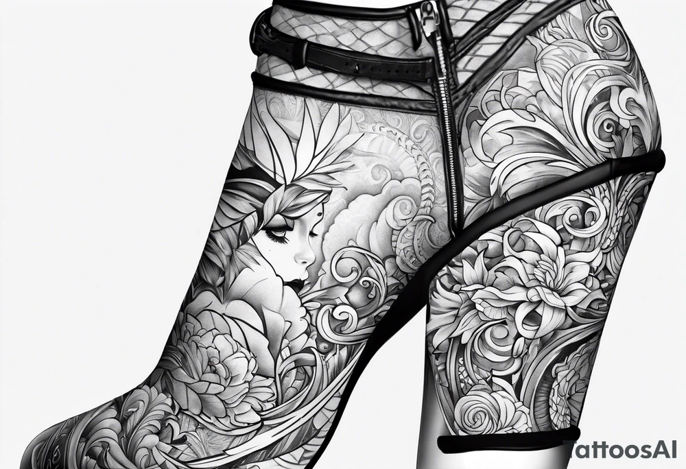 Full leg tattoo tattoo idea